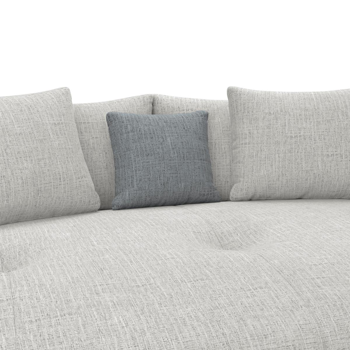 MEGA pohovka ARUBA 2, strieborná/antracitová ženilka - čierna/svetlosivá, Trend, textil/plast (238/80/140cm) - Luca Bessoni