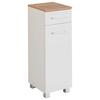 Unterschrank Paris Weiß B: 30 Cm - Silberfarben/Weiß, MODERN, Holzwerkstoff (30/79/35cm) - Held