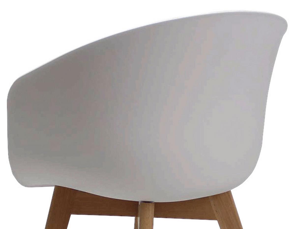 Armlehnstuhl-Set Noan - Naturfarben/Weiß, MODERN, Holz/Kunststoff (60/78,5/44cm) - MID.YOU