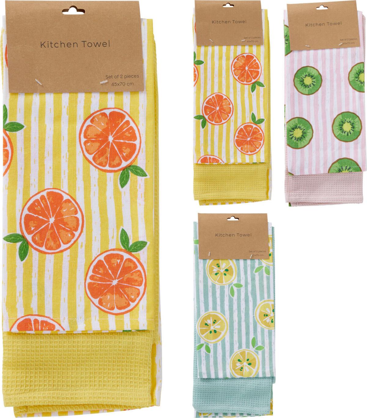 Konyharuha Szett 2 Részes - sárga/pink, Basics, textil (70/45cm)