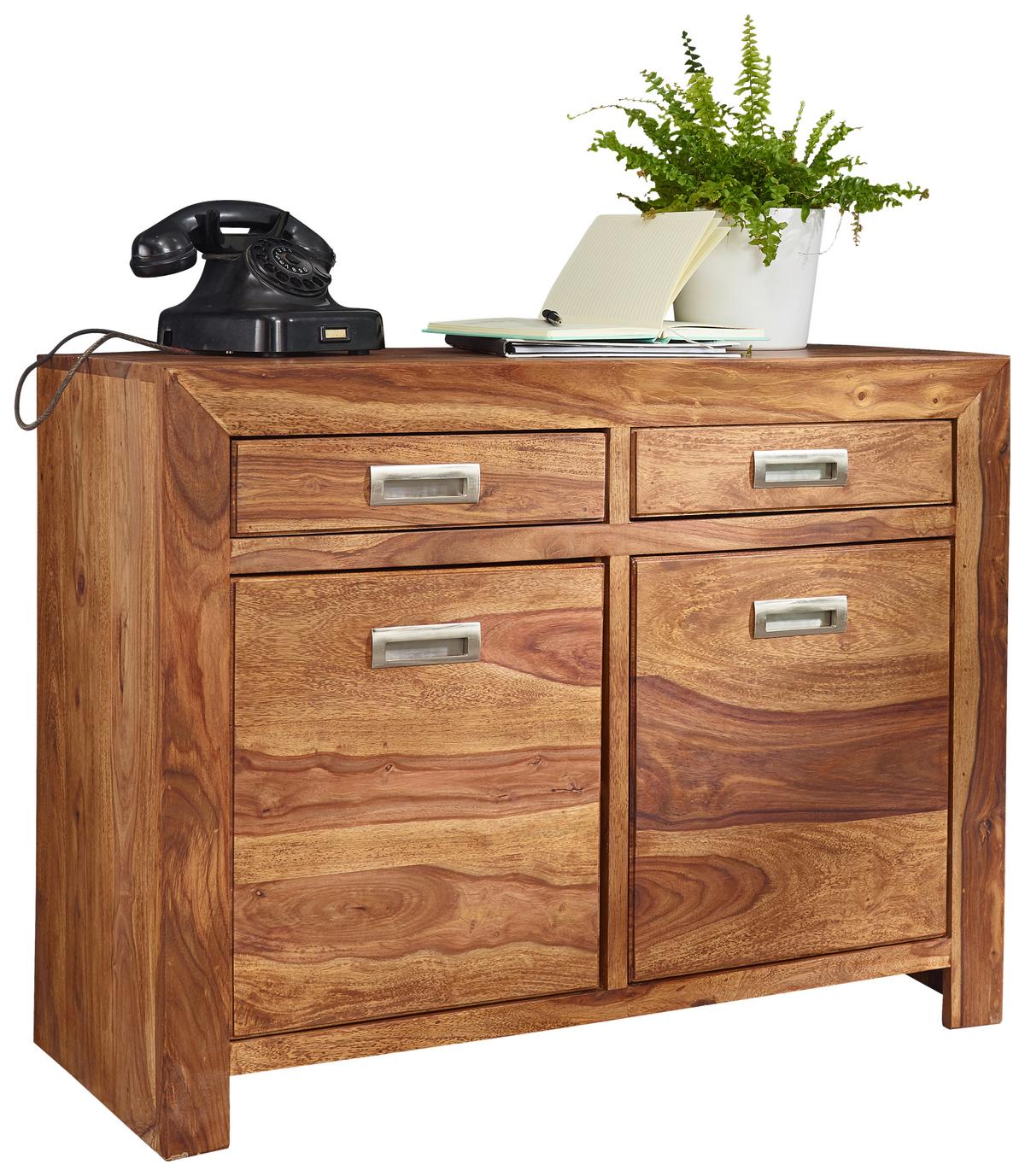 Sideboard Sheesham Sheeshamfarben B: 90 Cm - Sheeshamfarben, Design, Holz (90/70/40cm) - MID.YOU