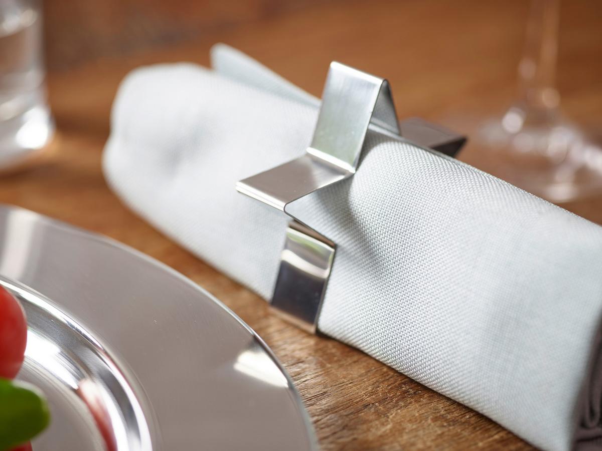 Serviettenring Echtwerk Serviettenring-Set - Silberfarben, Design, Metall (7cm) - Echtwerk