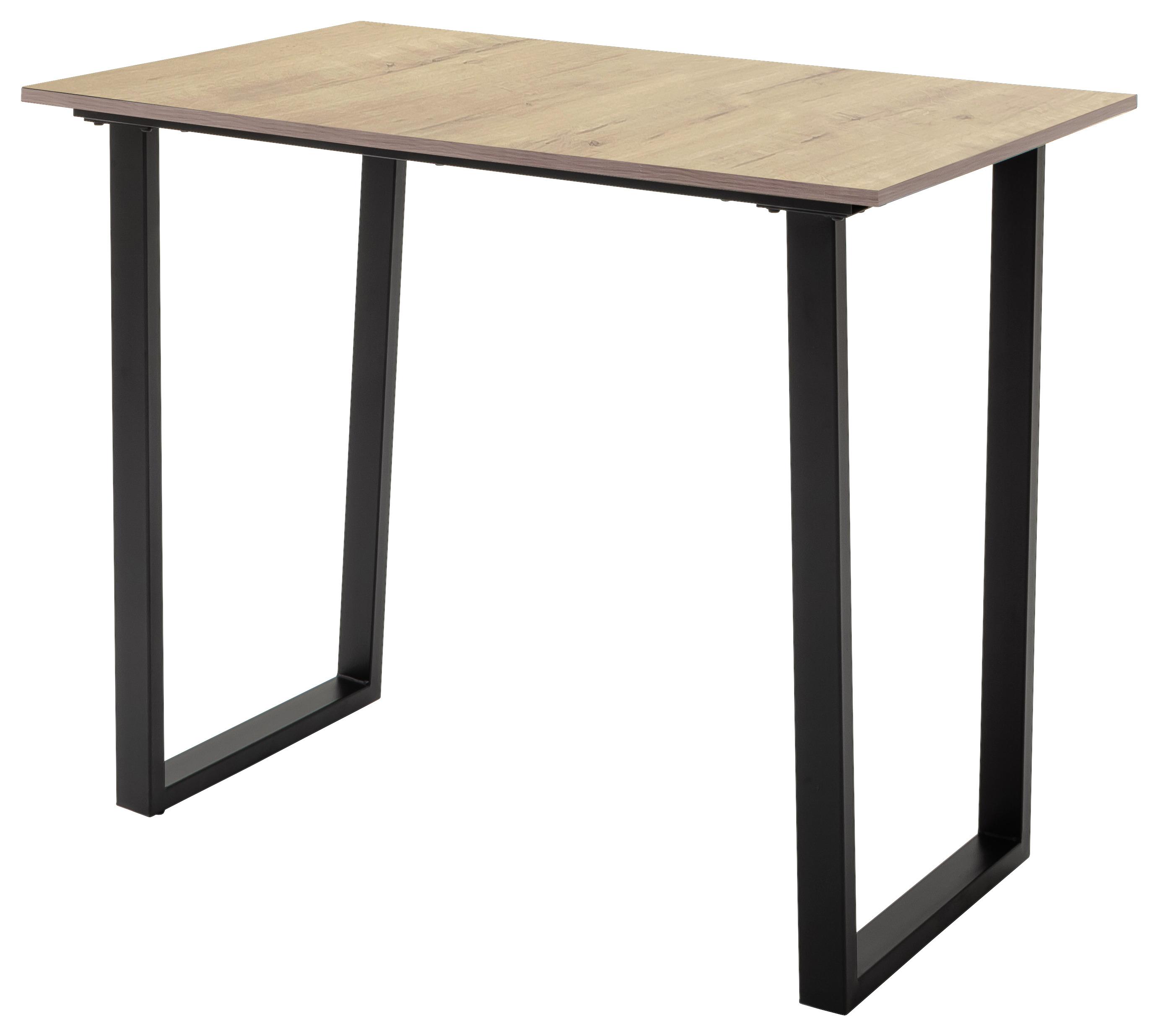 Esstisch mit eichefarbener Tischplatte und Länge von ca. 120 cm