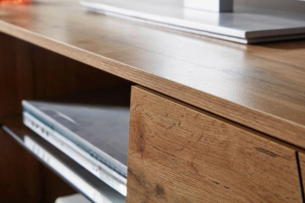Lowboard Wohnling B: 160 cm Braun - Braun, MODERN, Glas/Holzwerkstoff (160/50/40cm) - MID.YOU