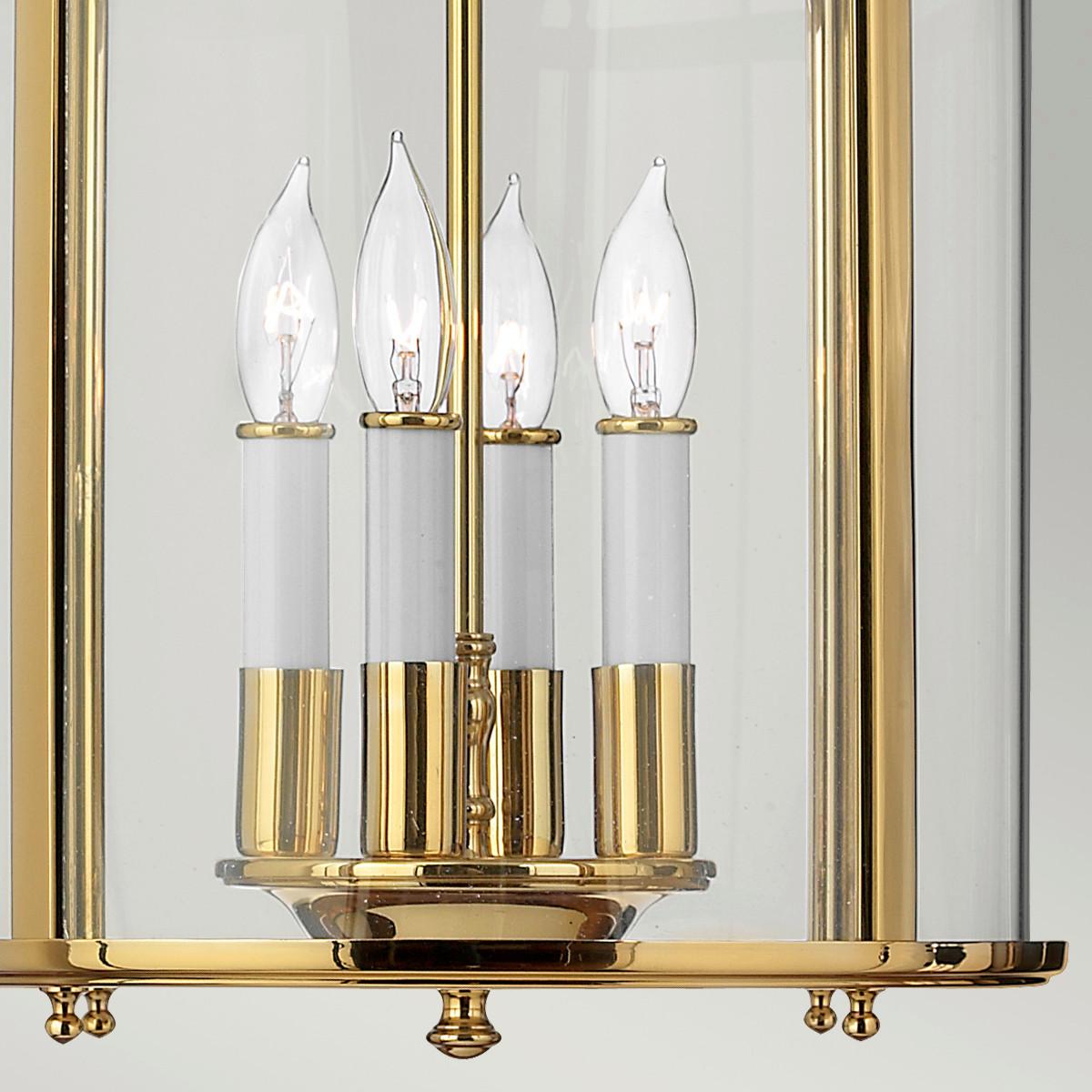 Hängeleuchte Gentry H: 61 cm 4-Flammig - Messingfarben, Natur, Glas/Metall (29.7/61cm) - Elstead Lighting