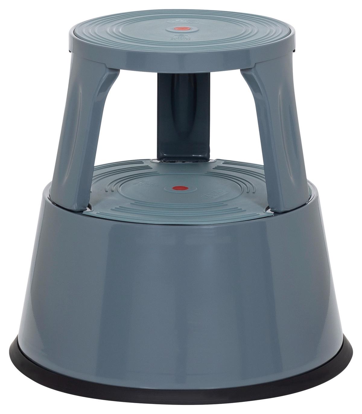 Tritthocker Tio-M II Dunkelgrau - Dunkelgrau, MODERN, Kunststoff/Metall (43/43/43cm) - MID.YOU