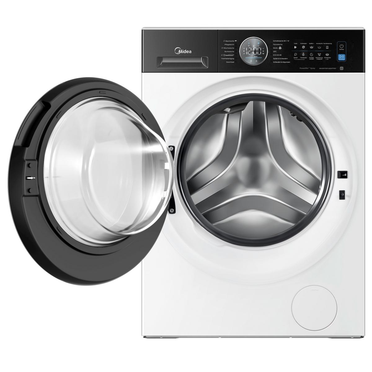 Waschmaschine MF210W100WB-14A3 EEKL: A, Füllmenge ca. 10 kg - Schwarz/Weiß, Basics, Kunststoff/Metall (59,5/85/58cm) - Midea