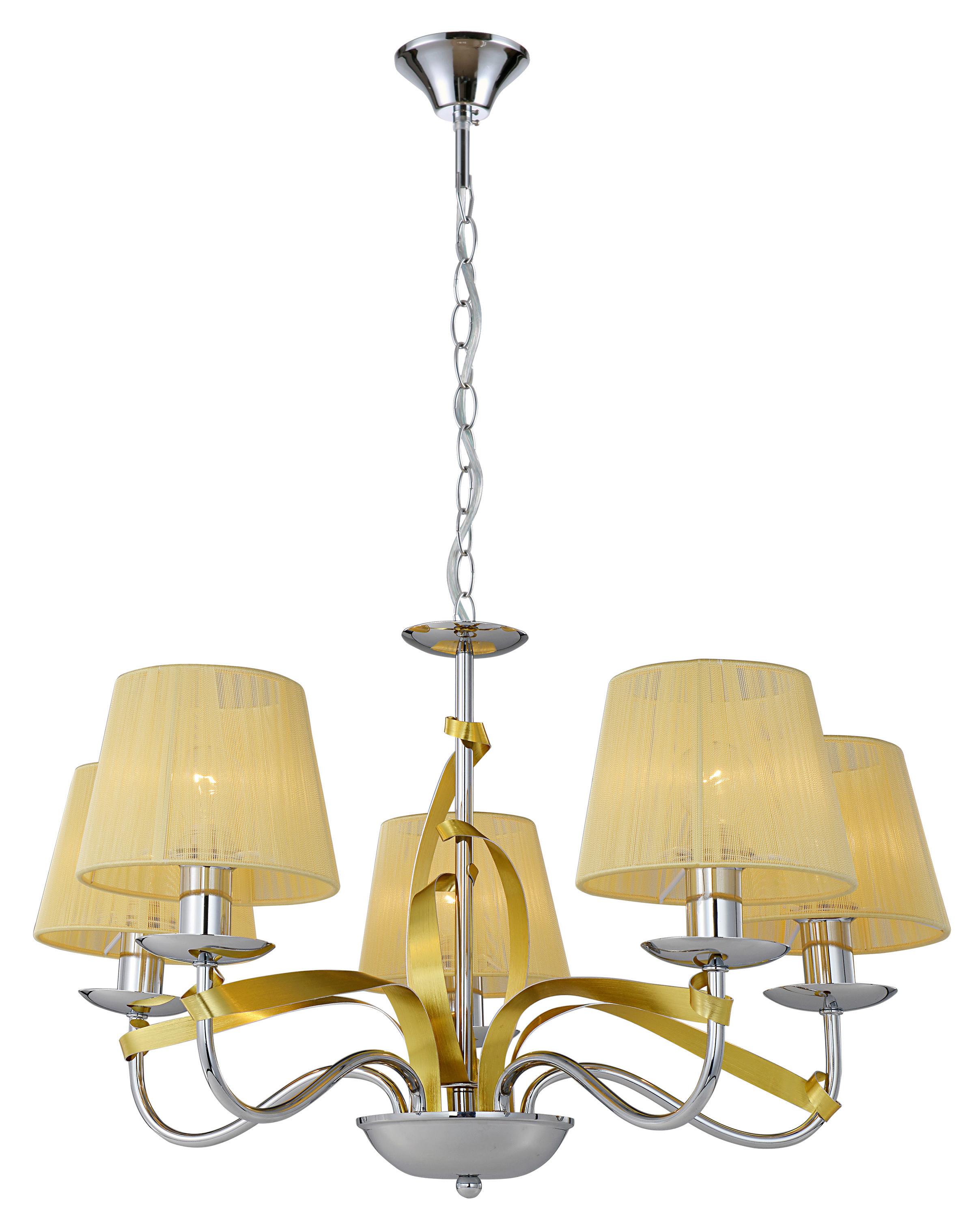 Pendelleuchte 35-55064 Diva - Chromfarben/Goldfarben, KONVENTIONELL, Metall (60/60/100cm)