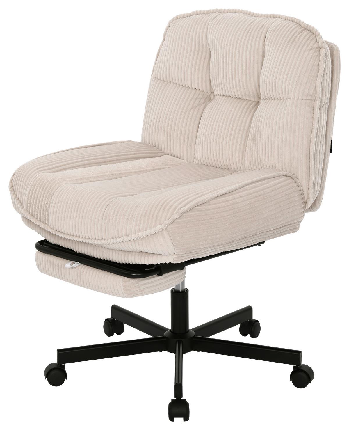 Drehstuhl Ahrhus Beige B: 67 cm - Beige/Schwarz, MODERN, Holz/Kunststoff (67/84.5-92.5/73,5cm) - Livetastic