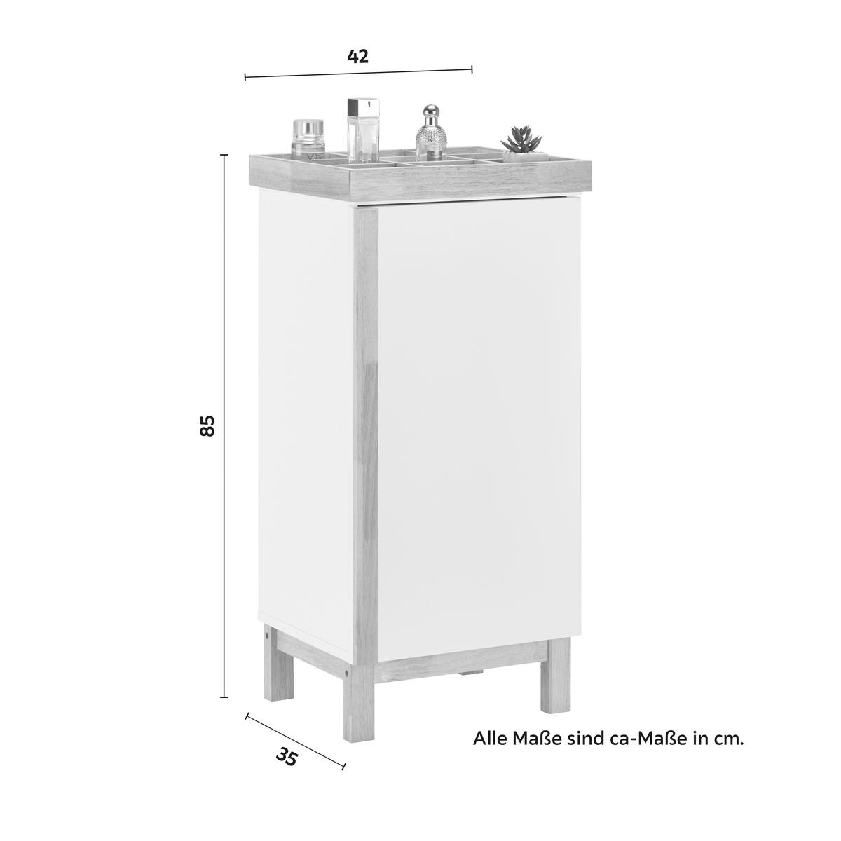Spodná skrinka RICO - biela/prírodná farba, Modern, drevo (42/85/35cm) - Bessagi Home