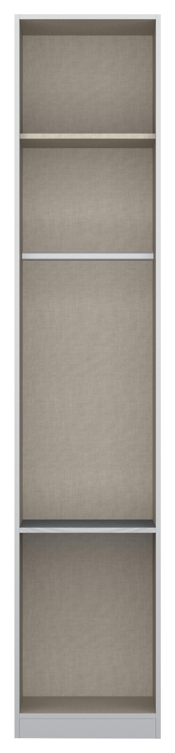 Skříň S Otočnými Dveřmi Alabama - světle šedá/barvy hliníku, Moderní, kompozitní dřevo (47/229/54cm)