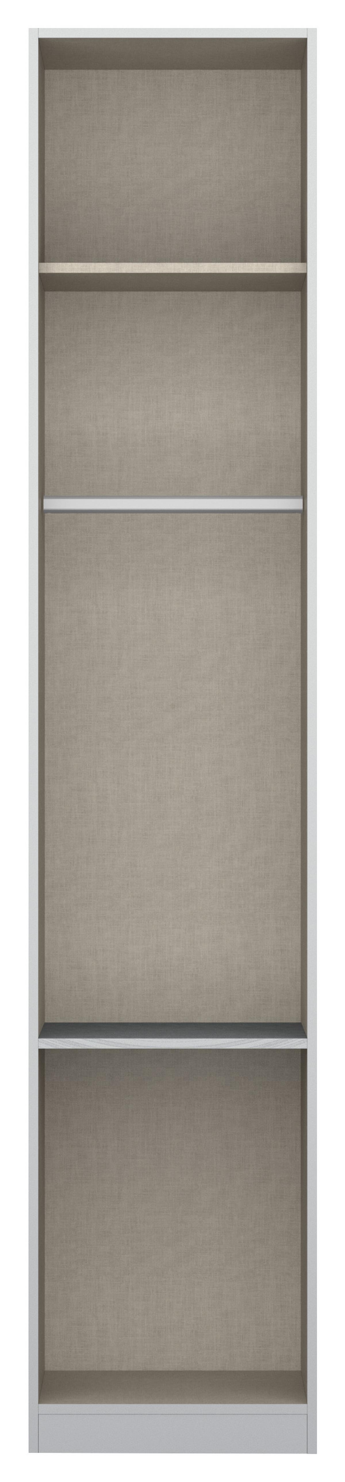 Drehtürenschrank mit Laden 47 cm Alabama, Seidengrau - Hellgrau, MODERN, Holzwerkstoff (47/229/54cm)