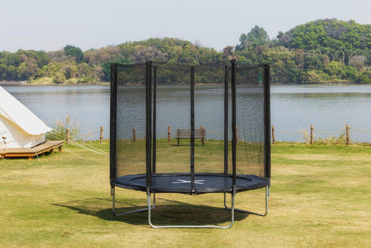 Trampolína P/V: 250/239 CM - čierna, Konventionell, kov/textil (250/239cm) - Mömax