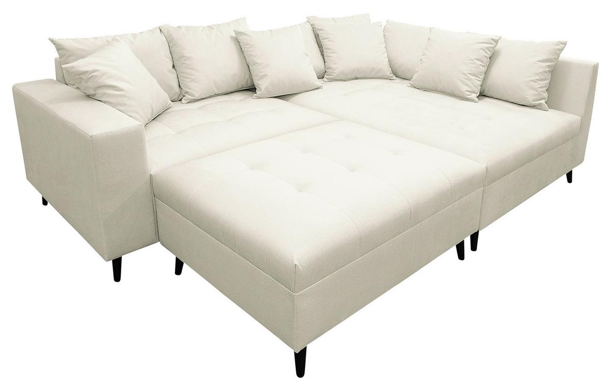 Ecksofa Pruno Hellgrau S: 247x174 Cm - Hellgrau/Schwarz, Design, Textil (247/174cm) - MID.YOU