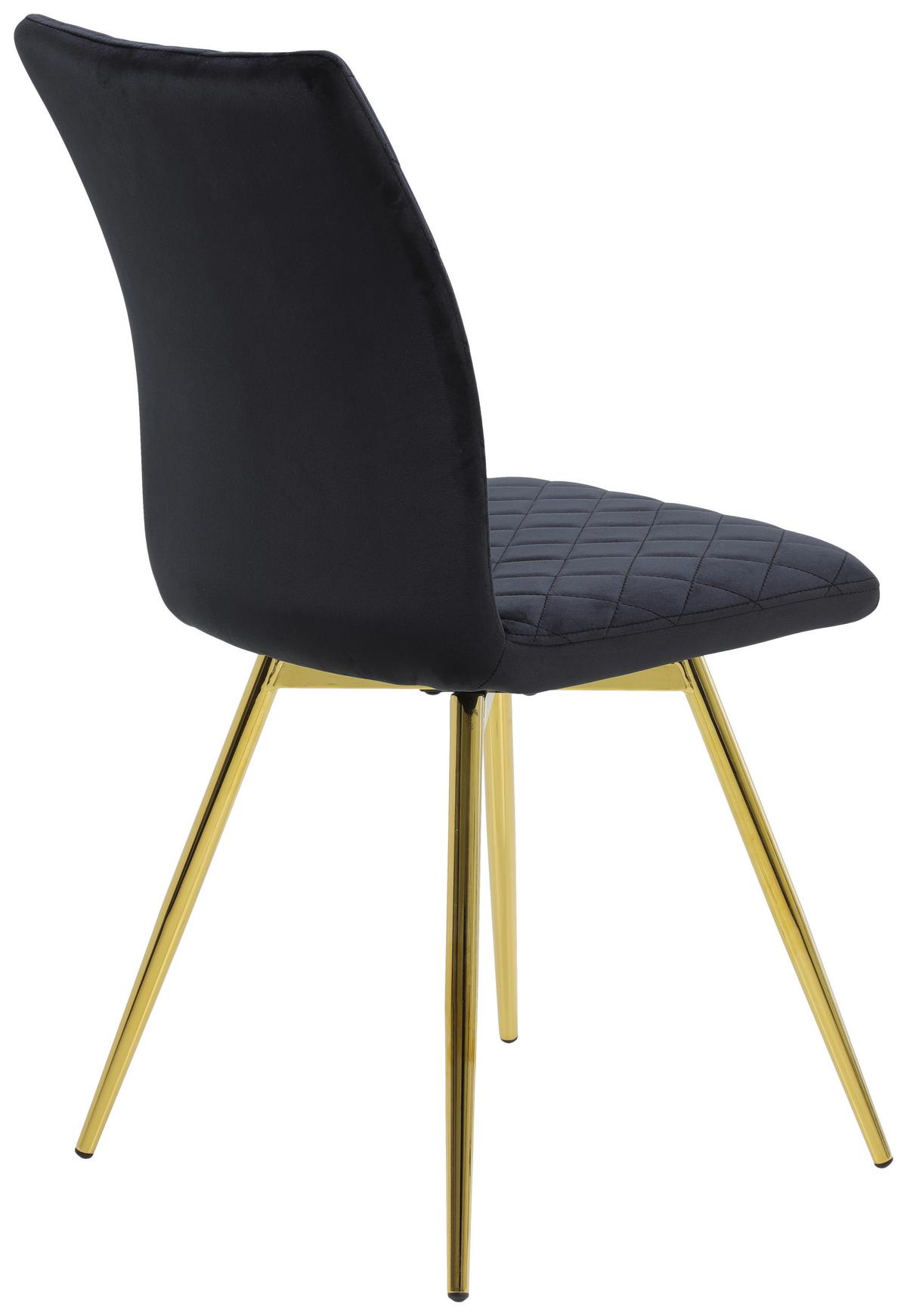 Židle Selena S - černá/barvy zlata, Konvenční, kov/textil (45/90/57cm) - Mömax