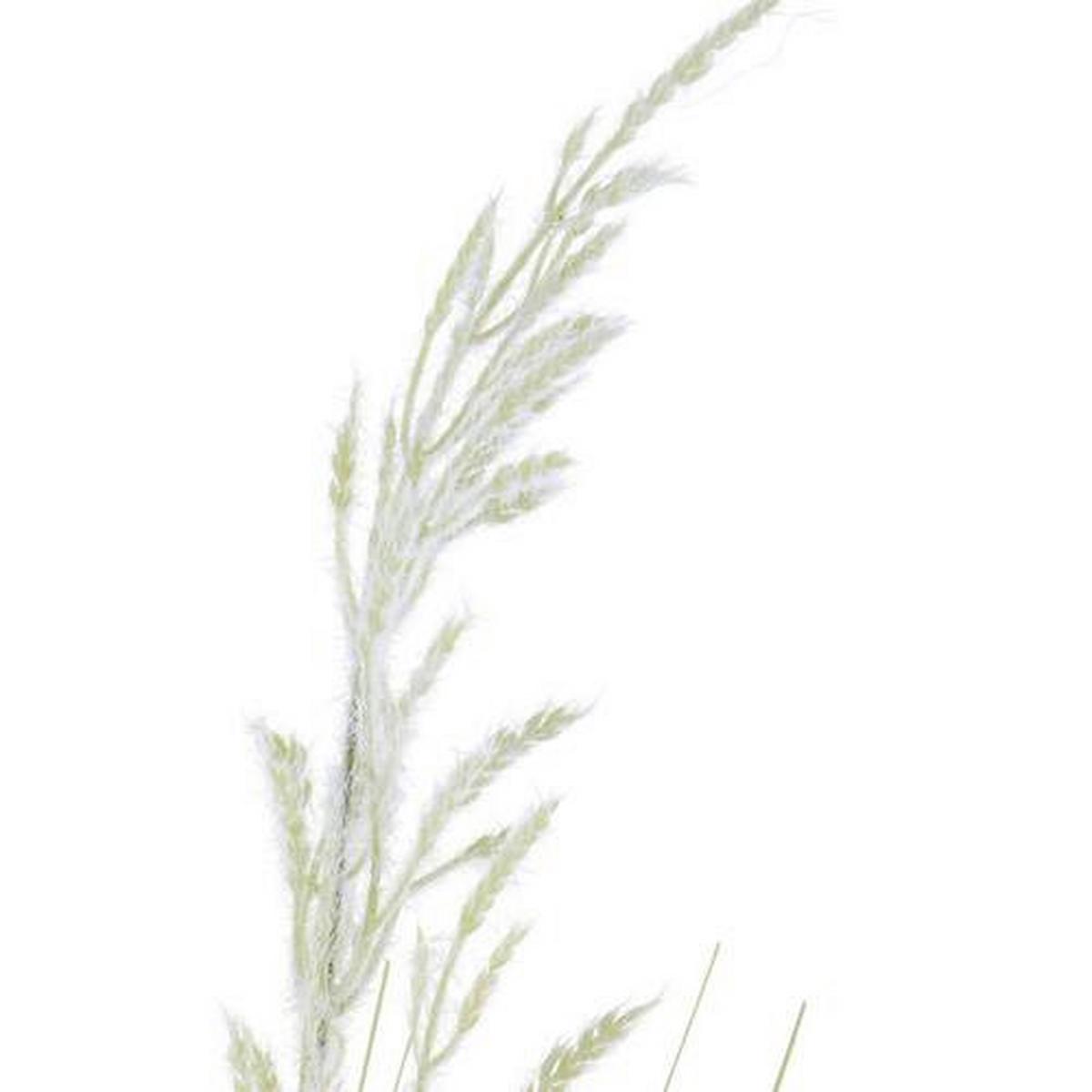 Kunstpflanze Grasbündel Creme/Grün L: 96 cm - Creme/Grün, MODERN, Kunststoff (96cm)