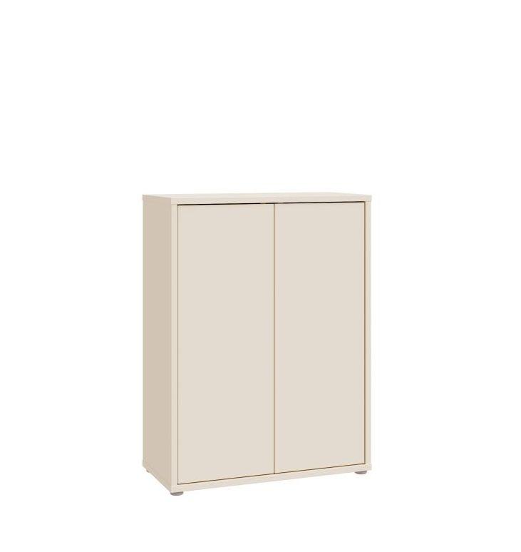 Skriňa na topánky ALICE kašmírová, š: 74,5cm - sivá/kašmírová, Modern, kompozitné drevo/plast (74,5/99,1/34,9cm)