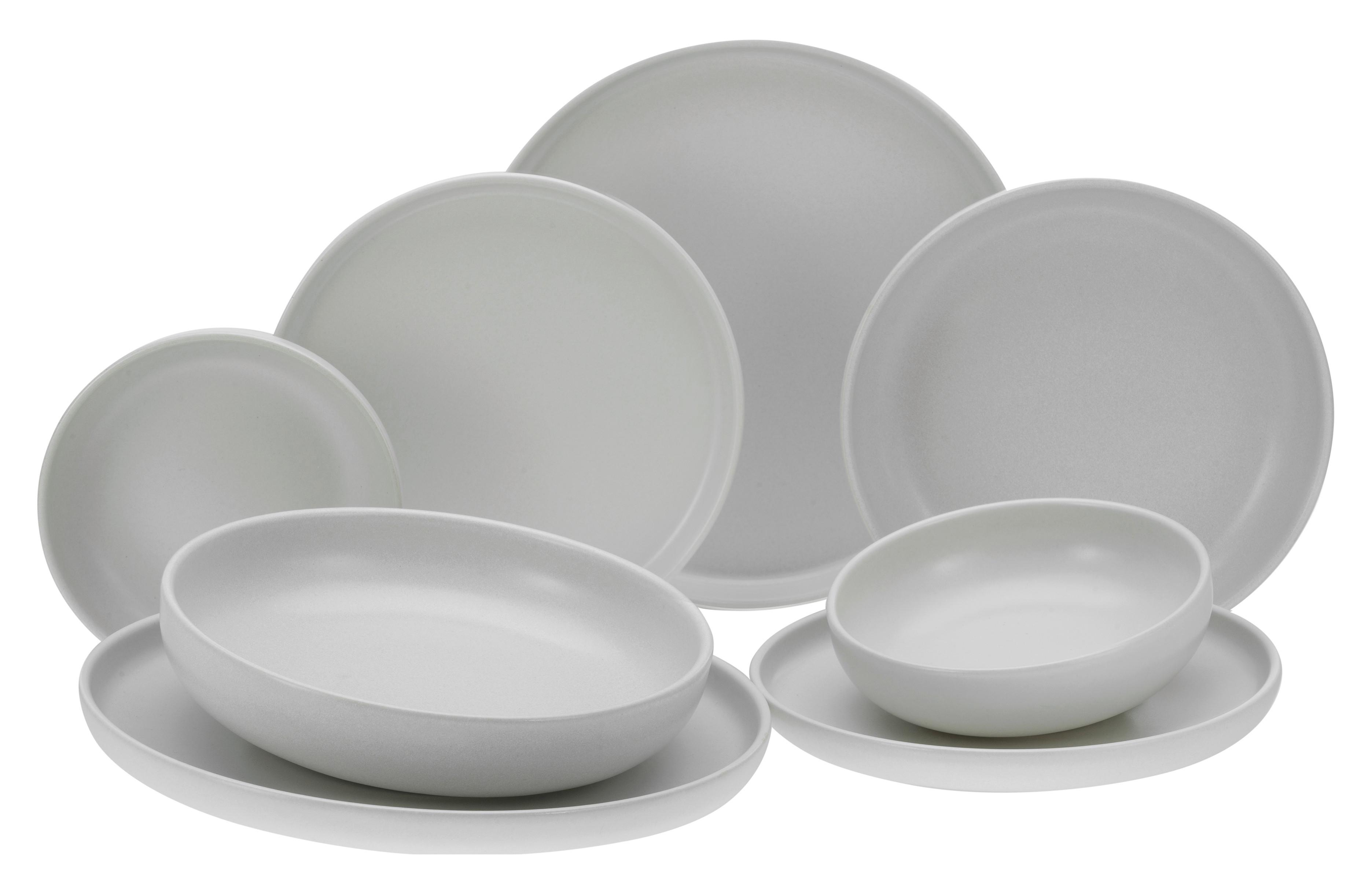 Tafelservice Uno Offwhite Creme 8--Teilig - Creme, Basics, Keramik - Creatable