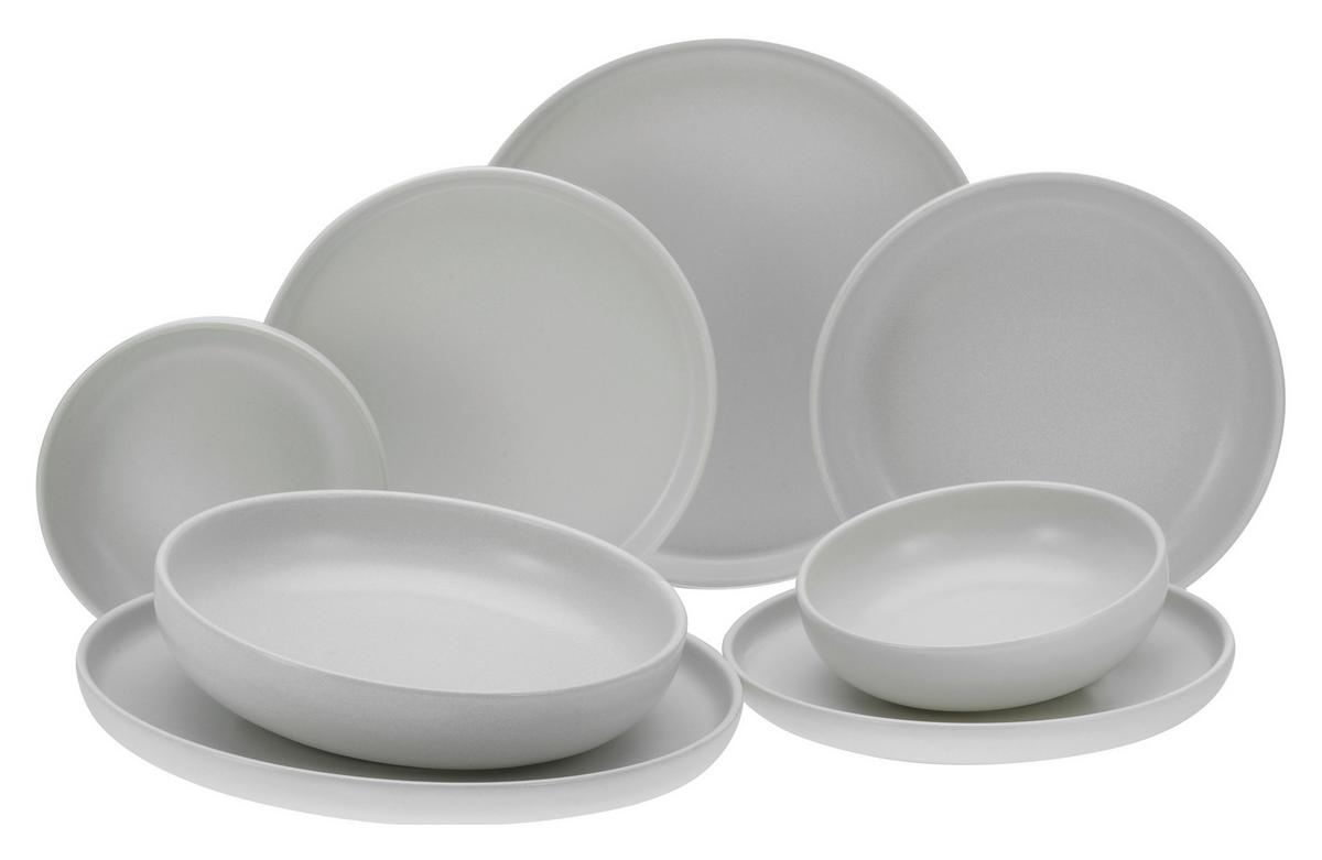 Tafelservice Uno Offwhite Creme 8--Teilig - Creme, Basics, Keramik - Creatable