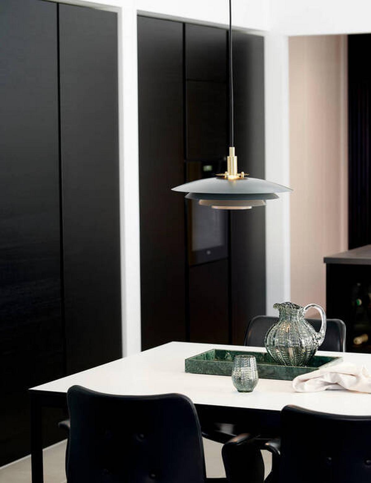Hängeleuchte Bretagne Anthrazit D: 38 cm - Anthrazit, Design, Metall (38/18,8cm) - Nordlux