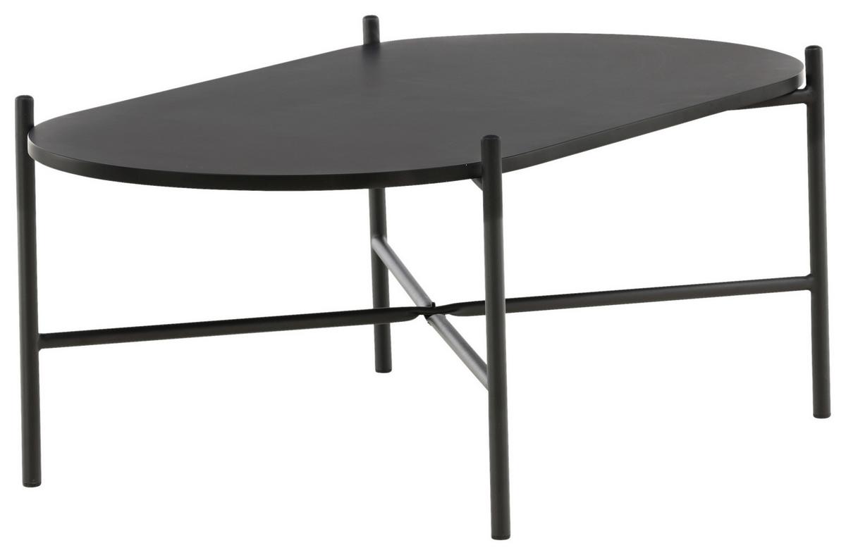 Couchtisch Pueblo - Schwarz, Design, Holzwerkstoff/Metall (120/60/45cm) - Livetastic