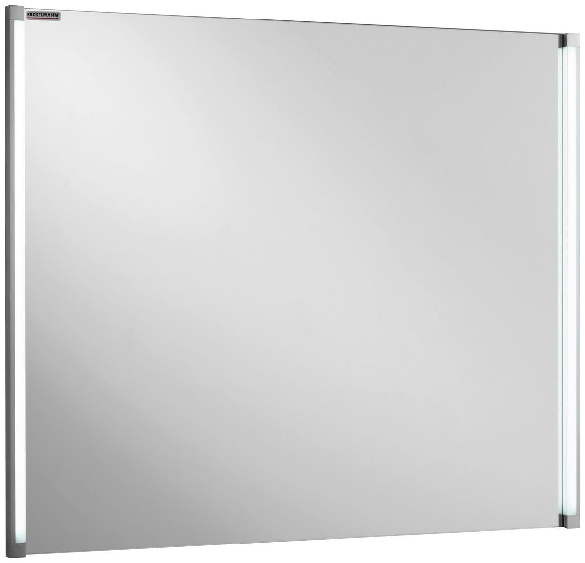 Badspiegel LED-Line BxH 81x67 cm Led Beleuchtung - Alufarben, Basics, Glas/Holzwerkstoff (81/67/4cm) - MID.YOU