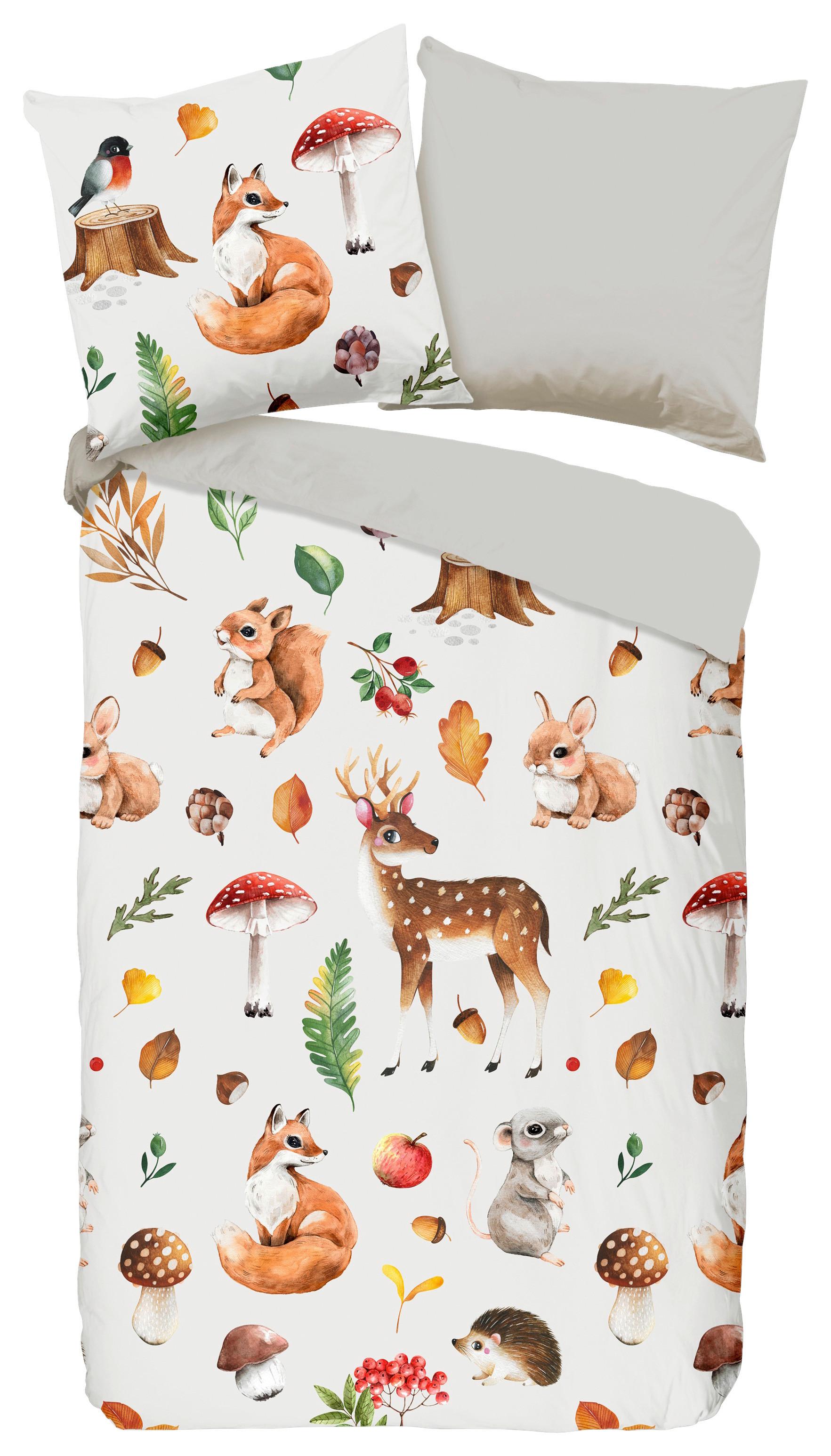 Jugendbettwäsche Autumn Multicolor 135x200 cm - Multicolor, Natur, Textil (135/200cm)