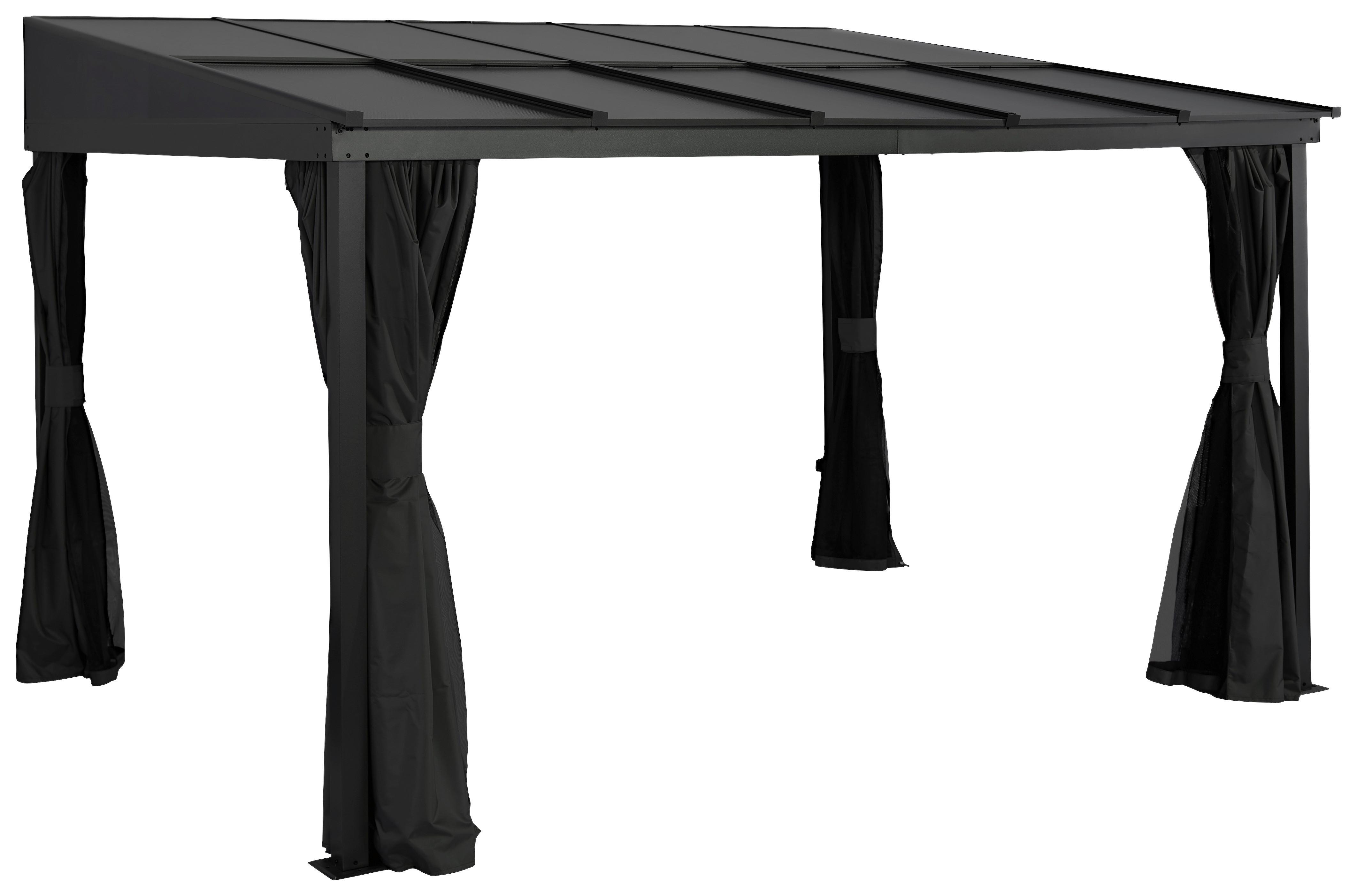 Terrassenüberdachung St. Barth 10x12 - Anthrazit, Basics, Metall (364/240/296cm)