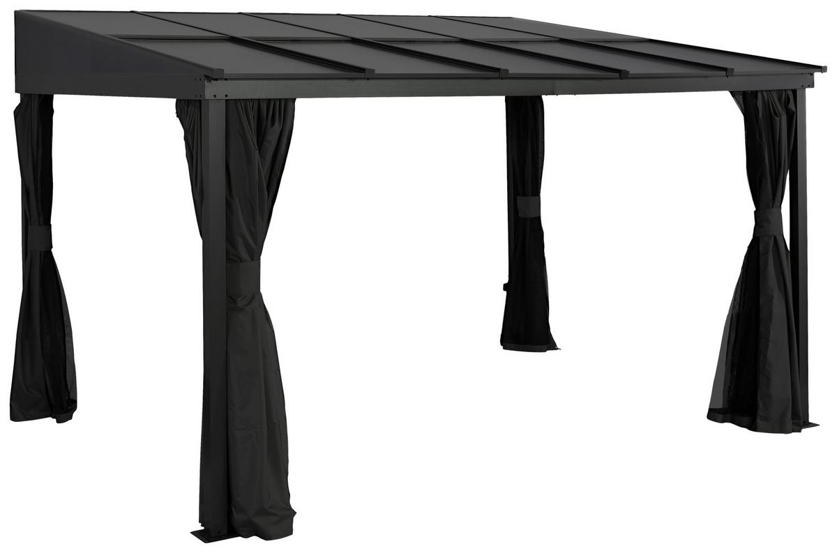Terrassenüberdachung St. Barth 10x12 - Anthrazit, Basics, Metall (364/240/296cm)