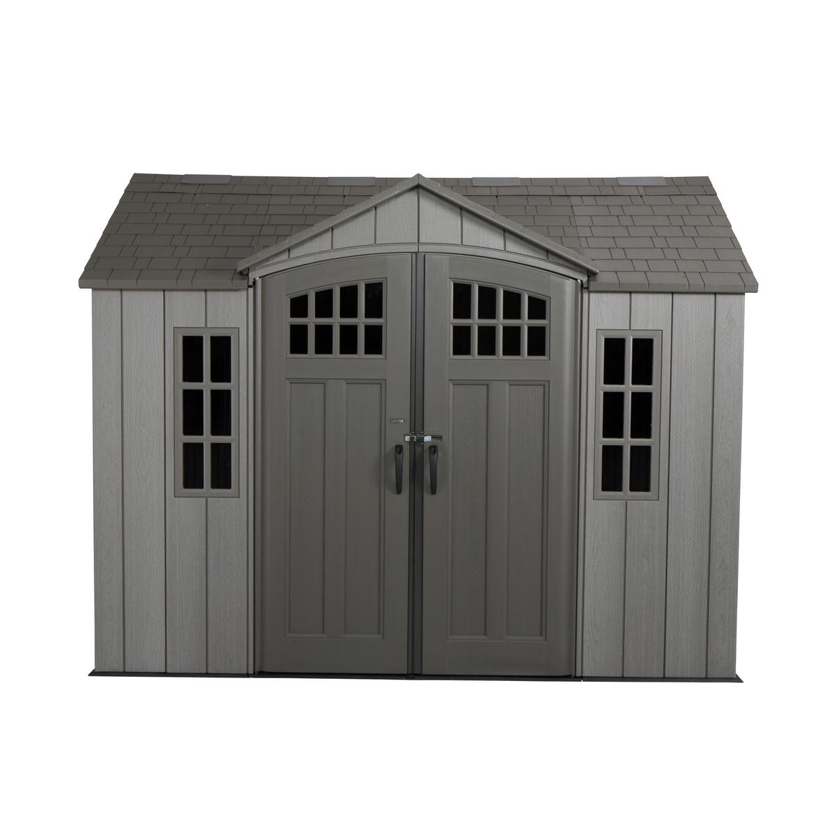 Gerätehaus versperrbar 305x244x244 cm - Dunkelgrau, Basics, Kunststoff (305/244/244cm)