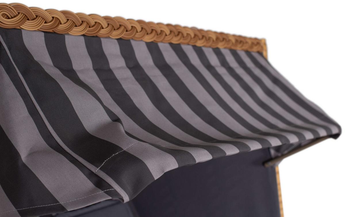 Strandkorb Trend 10 Natur - Naturfarben, LIFESTYLE, Holz/Textil (120/165/80cm)