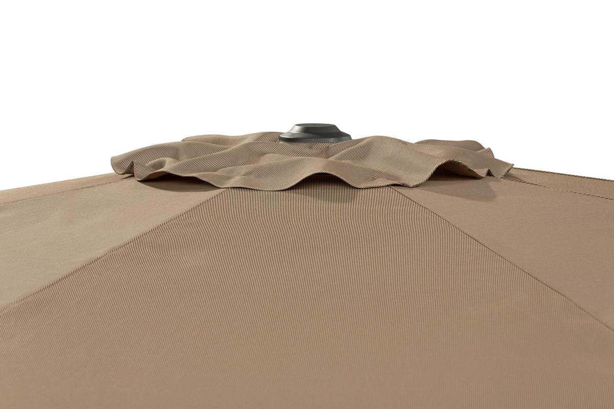 Sonnenschirm Korsika BxHxT: 320x250x320 cm Naturfarben - Anthrazit/Naturfarben, Basics, Textil/Metall (320/250/320cm) - Schneider