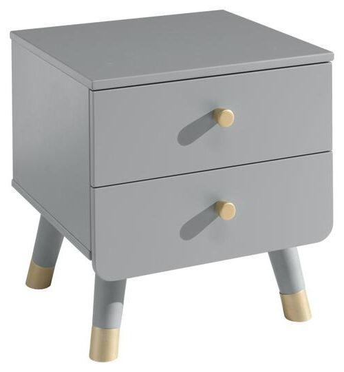 Kindernachtkästchen Grau H: 45,2 Cm Billy - Goldfarben/Grau, KONVENTIONELL, Holzwerkstoff (43/45,20/40cm) - MID.YOU