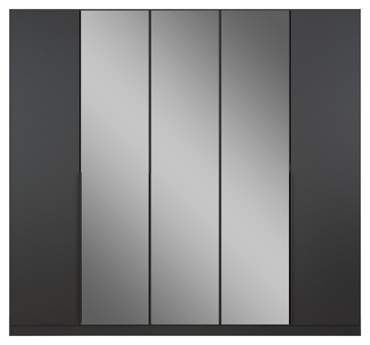 Drehtürenschrank Skyla Grau/Glas B: 226 cm - Grau, MODERN, Holzwerkstoff (226/210/54cm) - Rauch Möbel