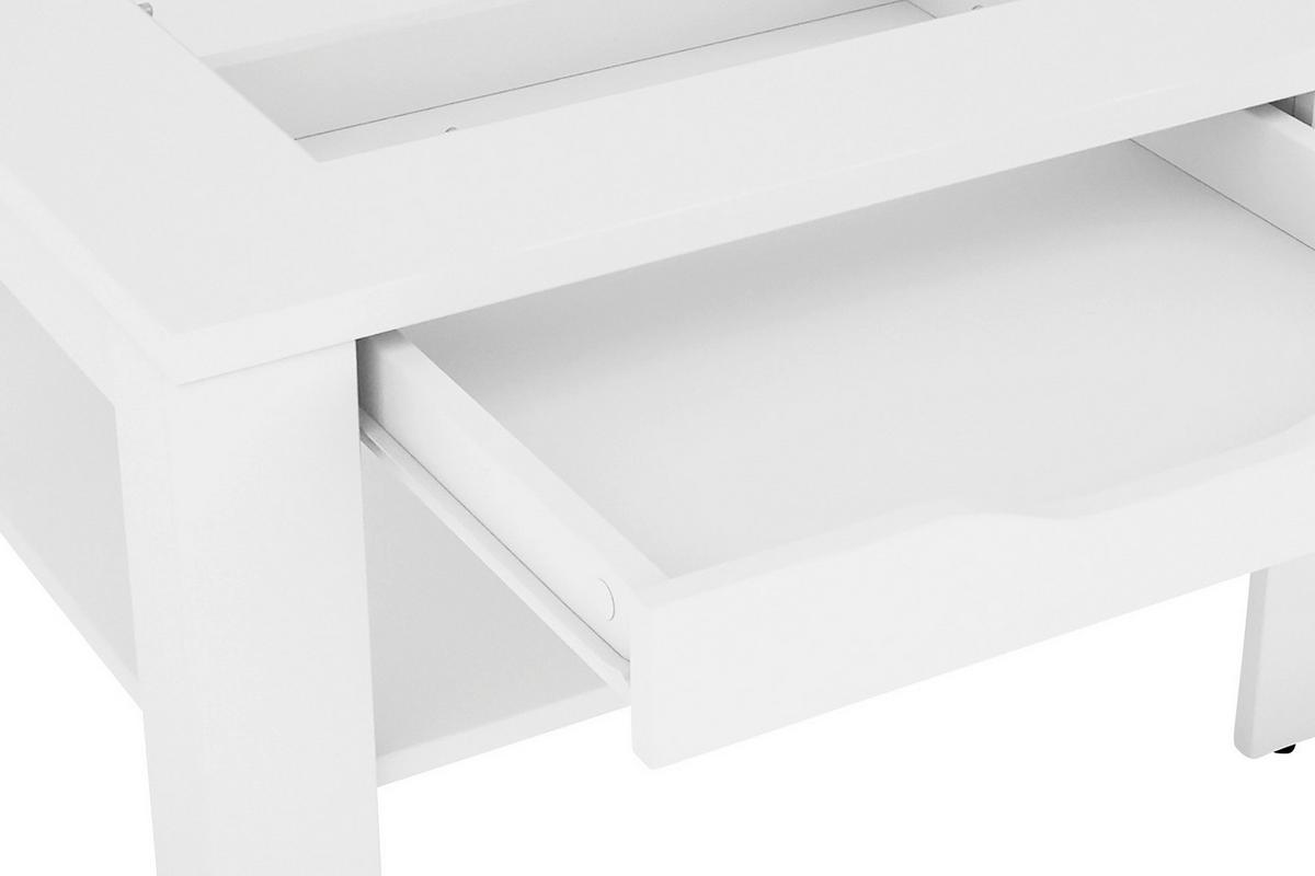 Couchtisch Ralph Weiß B: 67 Cm - Weiß, Design, Glas/Holzwerkstoff (67/43/67cm) - MID.YOU