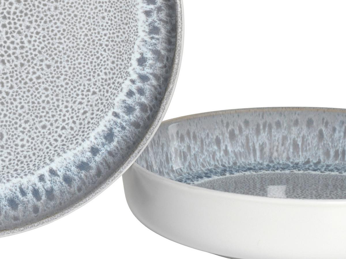 Kombiservice 24888 Nordic Fjord Stone - Seidengrau/Weiß, Basics, Keramik - Creatable