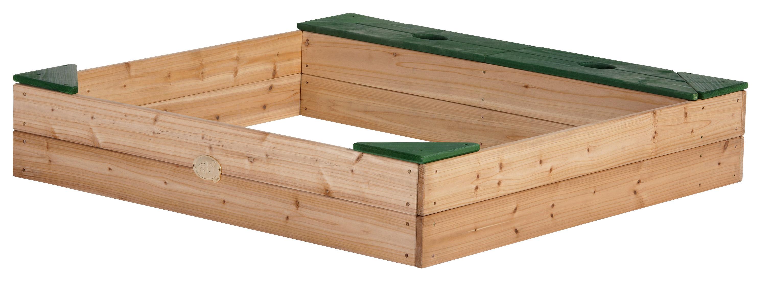 Sandkasten A031.005.00 - Braun/Grün, KONVENTIONELL, Holz/Textil (115/22/115cm) - Ambia Garden