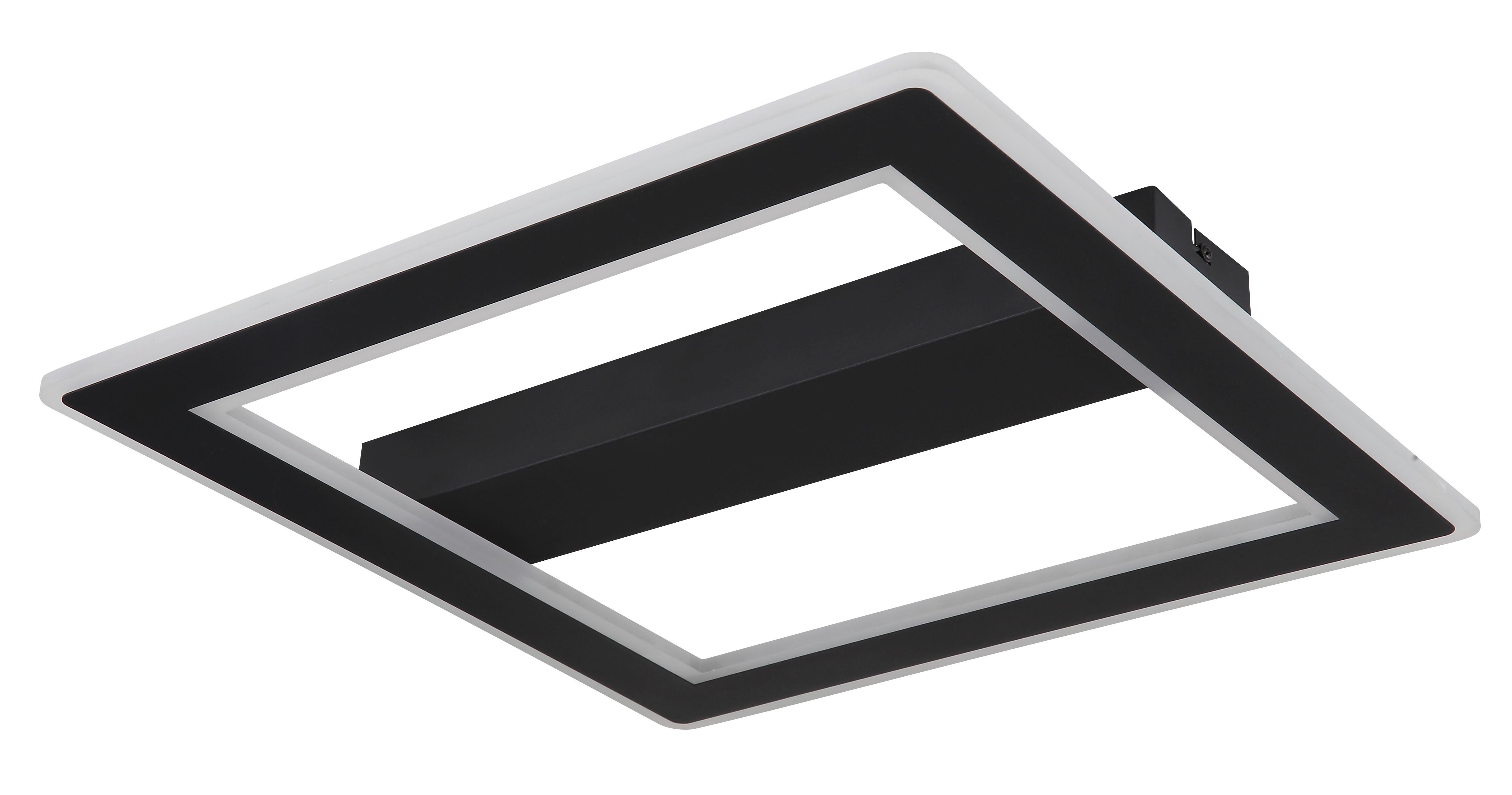 Led Mennyezeti Lámpa 67269-30 - fekete/opál, Design, műanyag/fém (45/45/5cm) - Globo