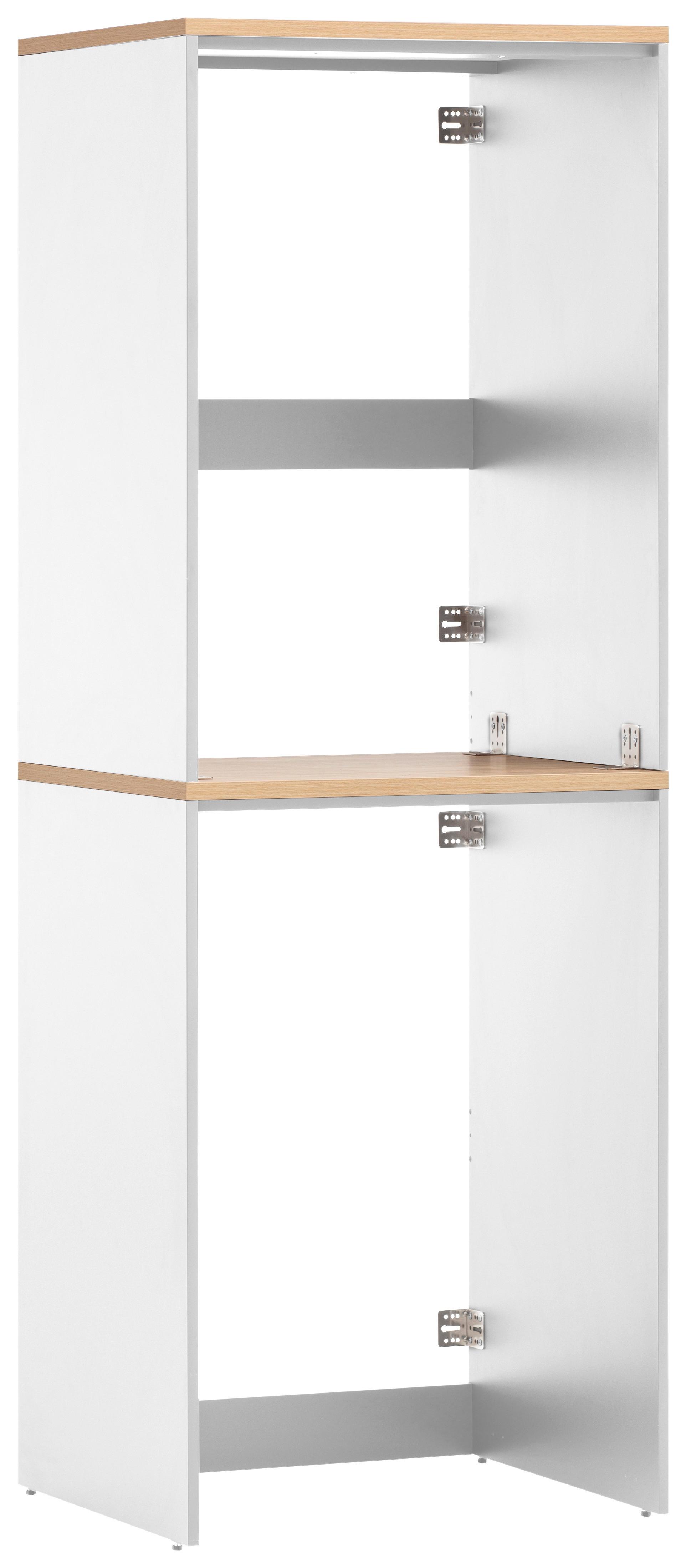 Waschmaschinenschrank Eichefarben/Weiß B: 67,1 cm - Eichefarben/Weiß, MODERN, Holzwerkstoff (67,1/96/60cm) - MID.YOU