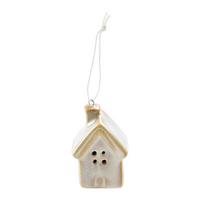 Závesná dekorácia HOMIE - krémová, Konventionell, textil/keramika (4,8/6,8/3,5cm) - Mömax