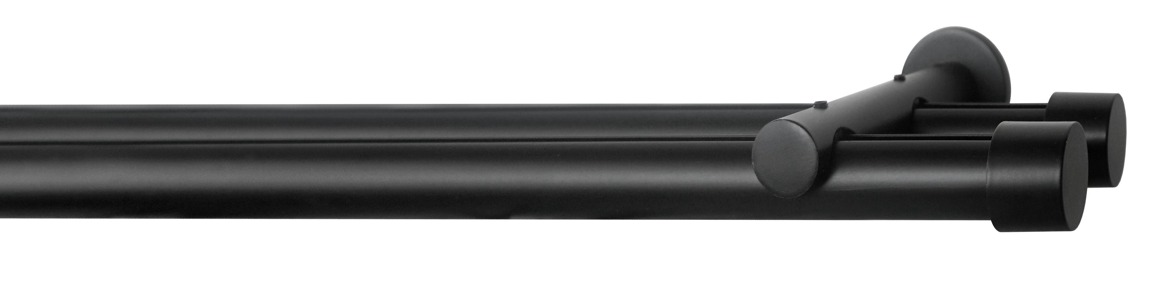 Innenlaufstange 2-Läufig Maja Schwarz L: 160cm inkl. Zubehör