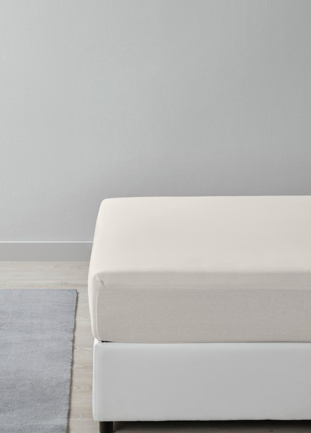 Napínacia plachta Basic, 140-160/200/28cm - béžová, Modern, textil (140/200cm) - Modern Living