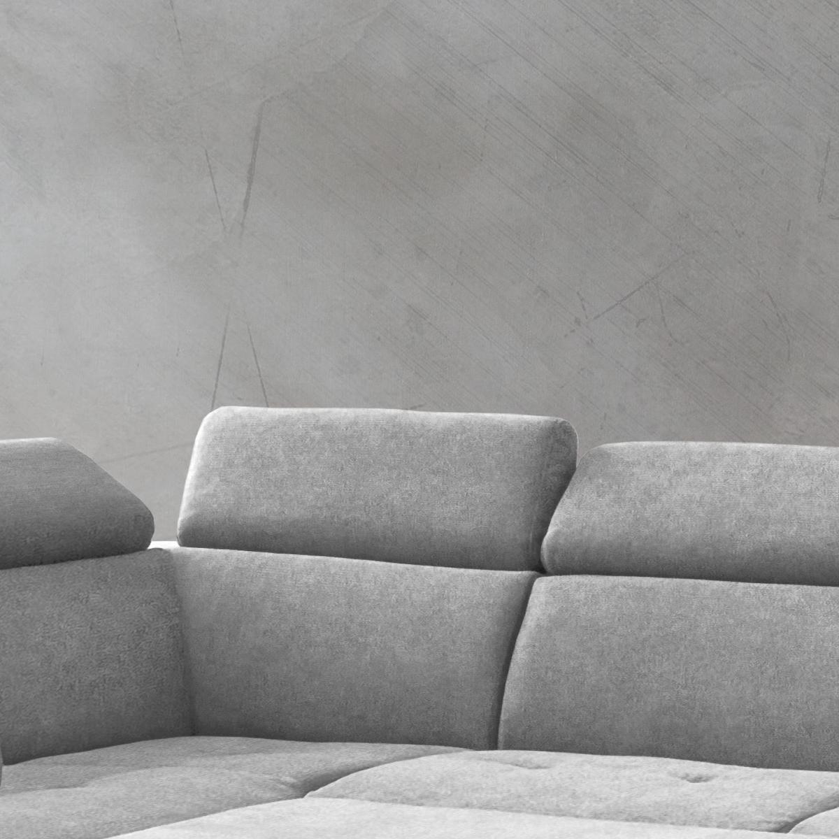 Ecksofa Mit Schlaffunktion Antero Und Bettkasten Hellgrau - Chromfarben/Silberfarben, Design, Textil (216/262cm) - Livetastic