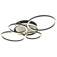 STROPNÍ LED SVÍTIDLO GUSTAV - bílá/černá, Moderní, kov/plast (72,2/51,7/10cm) - Mömax