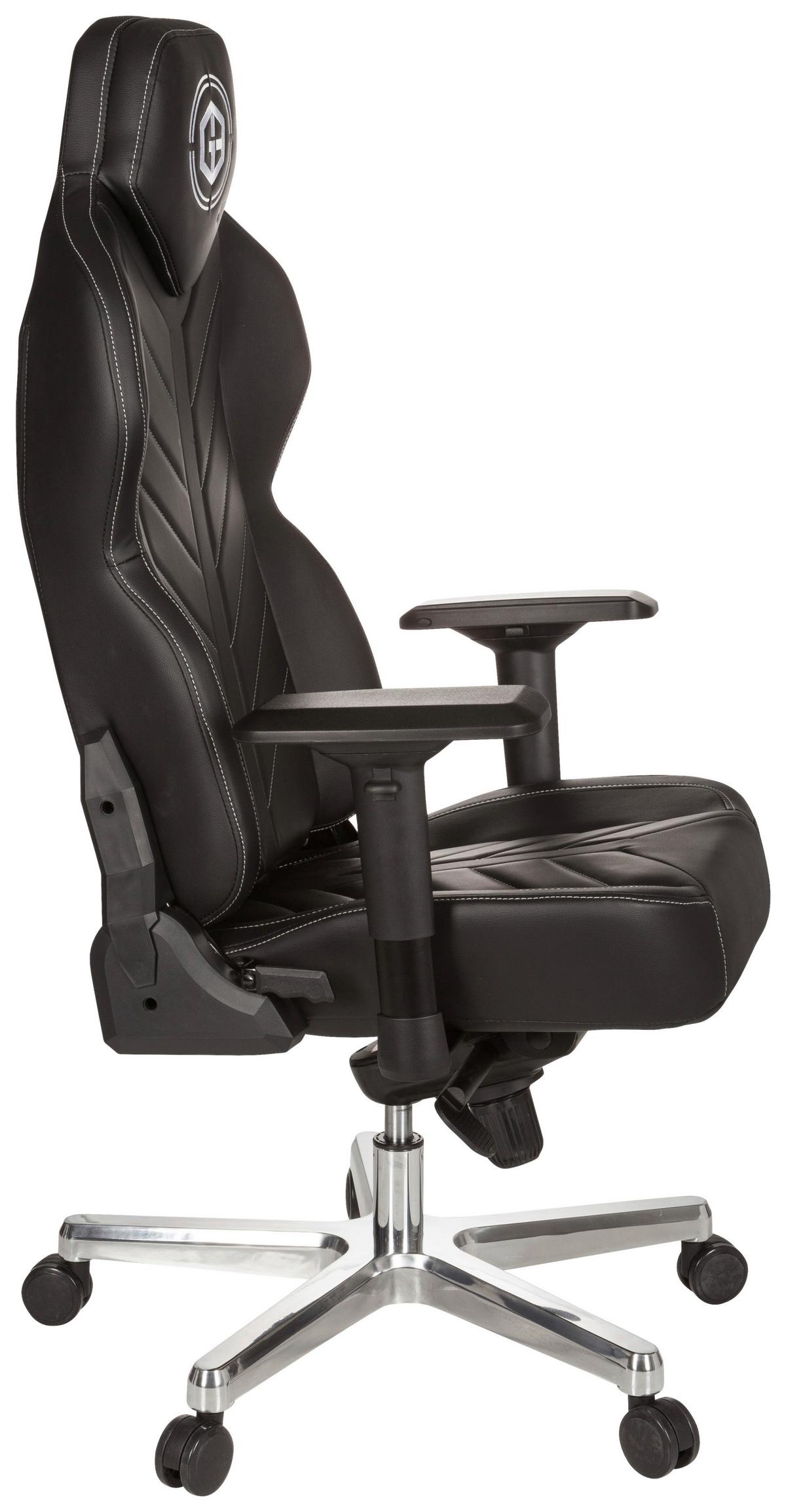 Gamingstuhl Gamebreaker Colossus Schwarz - Alufarben/Schwarz, MODERN, Kunststoff/Textil (70/139/58cm) - MID.YOU