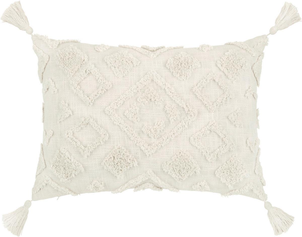 DEKORAČNÝ VANKÚŠ Ibiza, 40/60cm, biela - biela, Modern, textil (40/60cm) - Premium Living