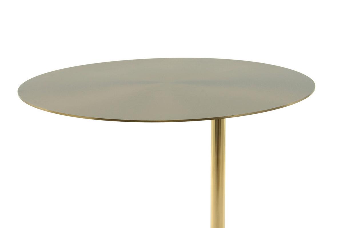 Beistelltisch Rocio 400 Braun / Multi - Design, Stein/Metall (40/40/54cm) - Kayoom