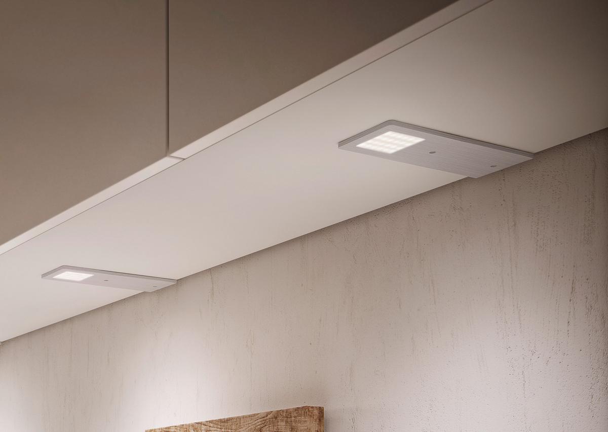 Unterbauleuchte 2x Led 5 W Aluminium - Edelstahlfarben, MODERN, Metall (24/19/10cm)