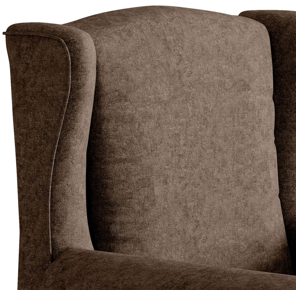 Sessel Madonna Dunkelbraun B: 88 Cm - Edelstahlfarben/Dunkelbraun, Design, Textil (88/105/90cm) - Livetastic