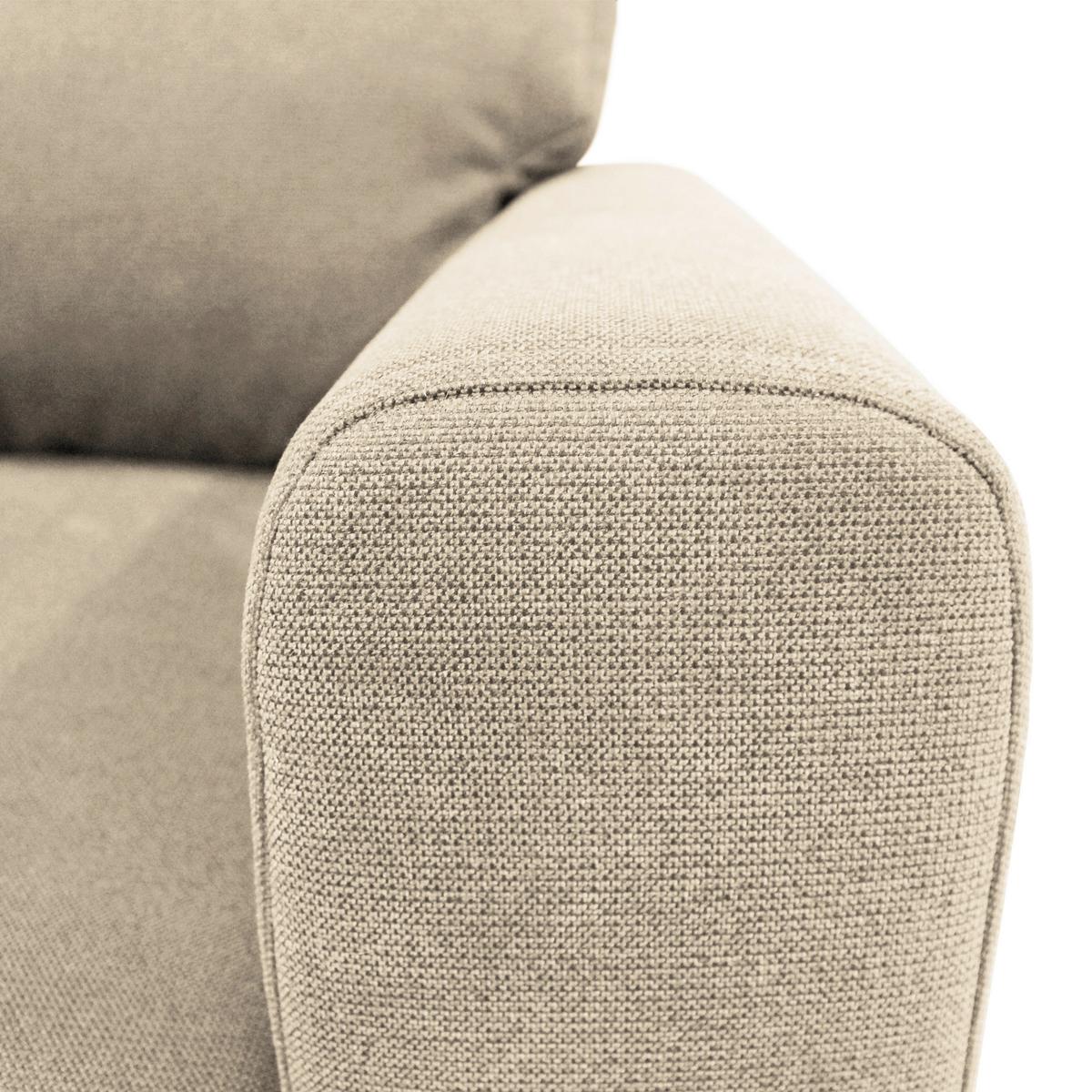 Ecksofa Prince Beige S: 163x240 cm - Beige/Schwarz, Design, Textil (163/240cm) - MID.YOU
